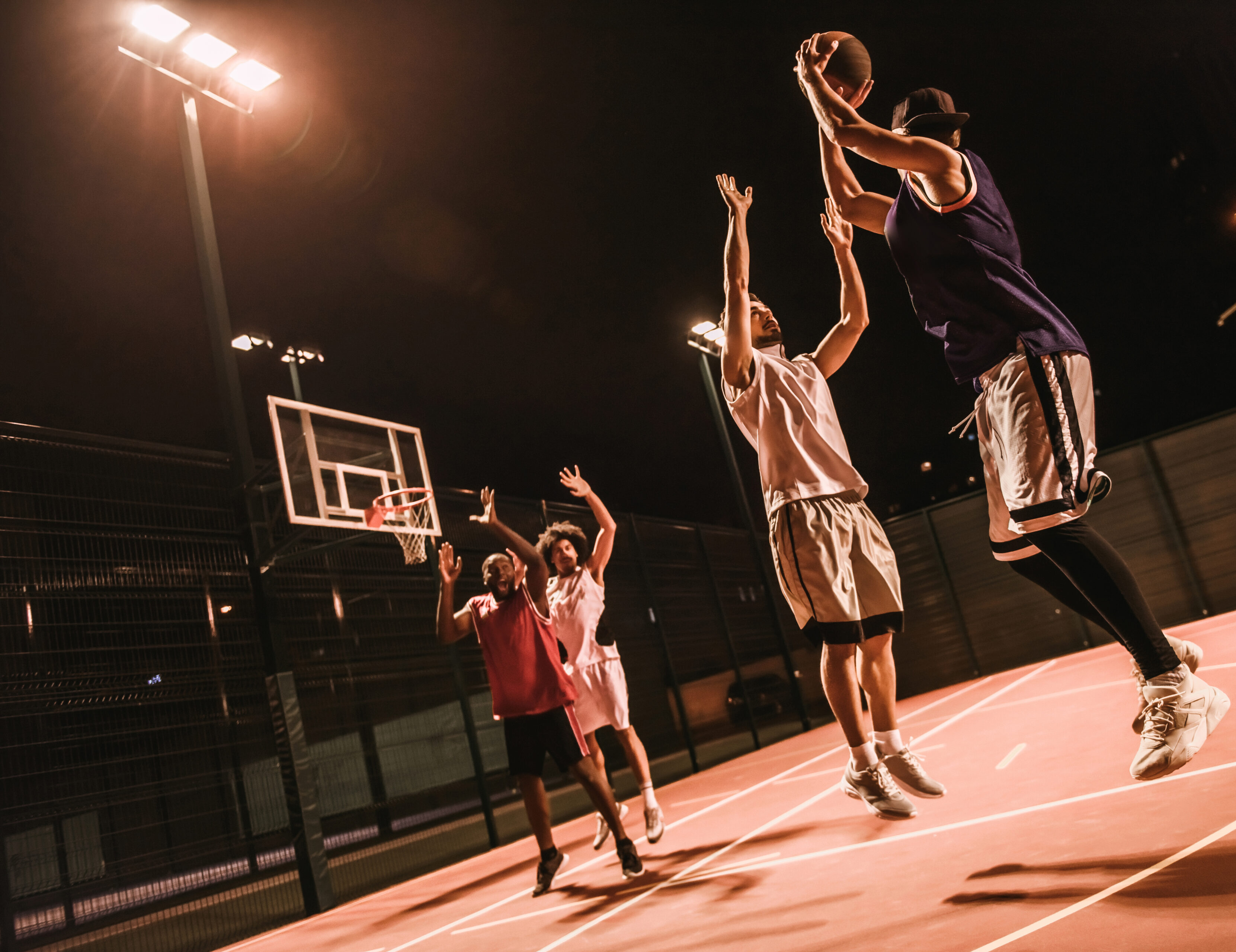 Handsome,Guys,Are,Playing,Basketball,Outdoors,At,Night Handsome,Guys,Are,Playing,Basketball,Outdoors,At,Night
